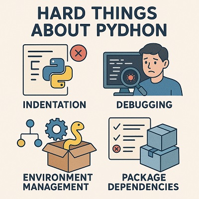 Pythonの難しいところ,イメージ